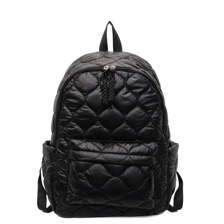 Simple Design Quilted Backpack Casual Daily Backpack for Women Lightweight Classic Style Ideal for School Travel Commute and Fashion Outfits