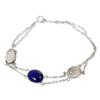 [Pre-owned] K18WG Opal Lapis Lazuli Moonstone Bracelet / J59-7