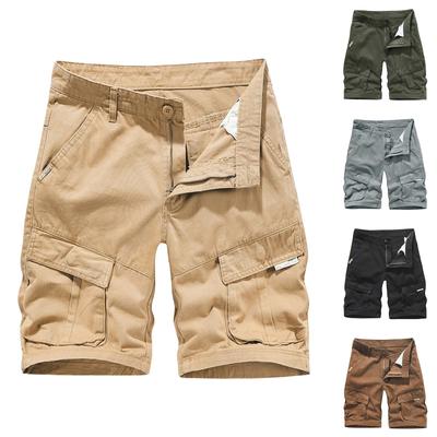 Pánske Casual Color Outdoors Pocket Beach Work Nohavice Cargo Shorts nohavice