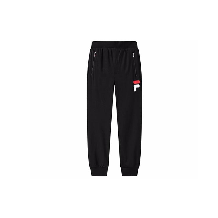 New FILA Knitted Sweatpants Men's Jet Black F51M128603FBK