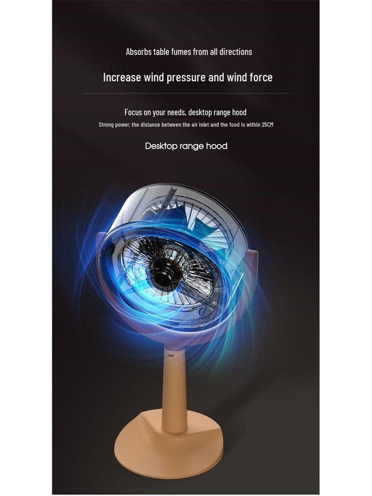 Portable Mini Desktop Range Hood for Hot Pot Cooking