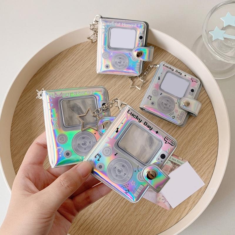 2Inches Mini Small Photo Album Photo Storage Book with Keychains Pocket Album Keychains for Picture Valentines Gift Wedding