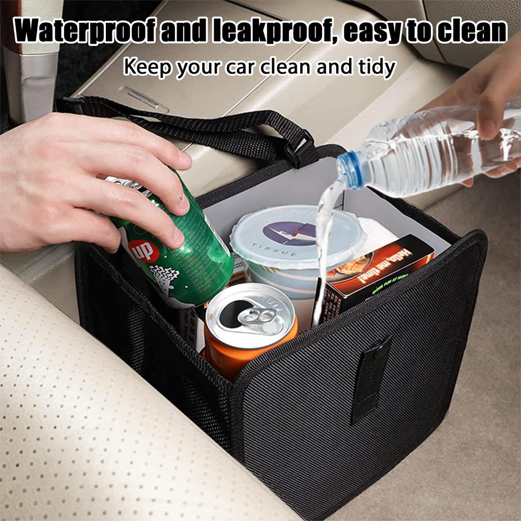 Set of 2 Foldable Car Trash Large Trash Small Item Storage Easy Seatback Pocket for Rear and Passenger Seats Cans, Hanging, Capacity, Waterproof,