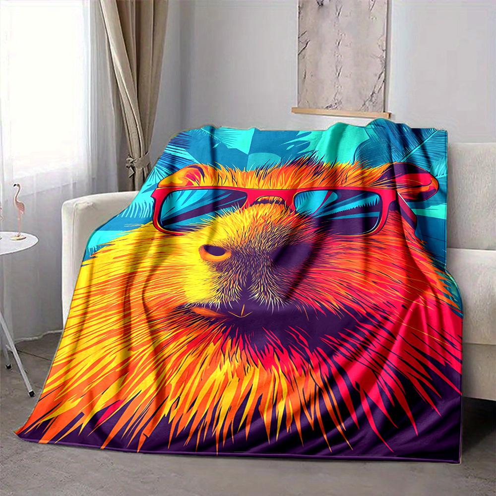 1pc Fashion Capybara Blanket - Perfect Gift for Birthdays, Christmas & Halloween- Soft, Warm & Versatile yy250909199