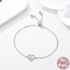 Sterling Silver S925 Basic Bracelet for Women ECG Pattern Personalized Silver Chain