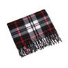 Double-Sided Velvet Scarf with Tassel Decoration Plaid Print Autumn Winter Warm Cashmere-like Scarf Fashion Accessory