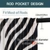 Set Of 2 Tiger Curtains Semi Sheer Window Drapes Black White Animal Print Treatments Curtain With Rod Pocket Polyester