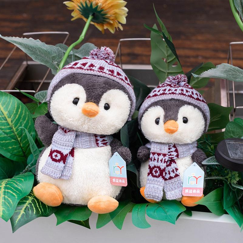 Cute Winter Little Penguin Doll Plush Toy Girl Rag Doll Hat Penguin Doll Children's Birthday Gift