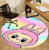Labubu Pattern Round Rug, Indoor/Outdoor Mat, for Picnic, Gameroom, Bedroom, Office, Living Room, Home Decor Carpet, Birthday Gift