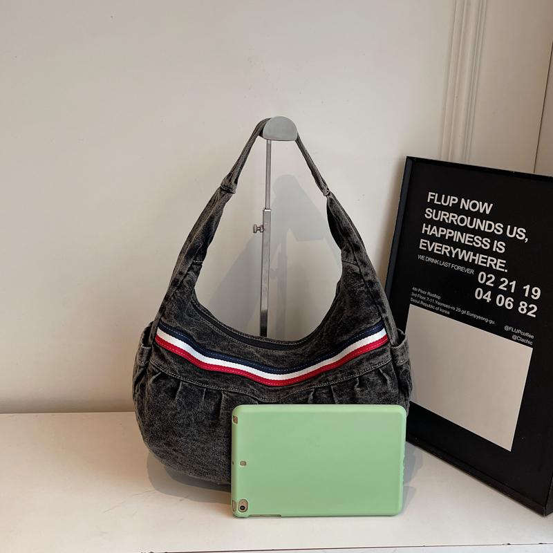 Denim Bag Large Capacity Crossbody Bag Women Tote Bag Commuter Shoulder Bag