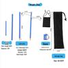 Ultra-Light Portable Aluminum Camping Table with Foldable Lantern Stand