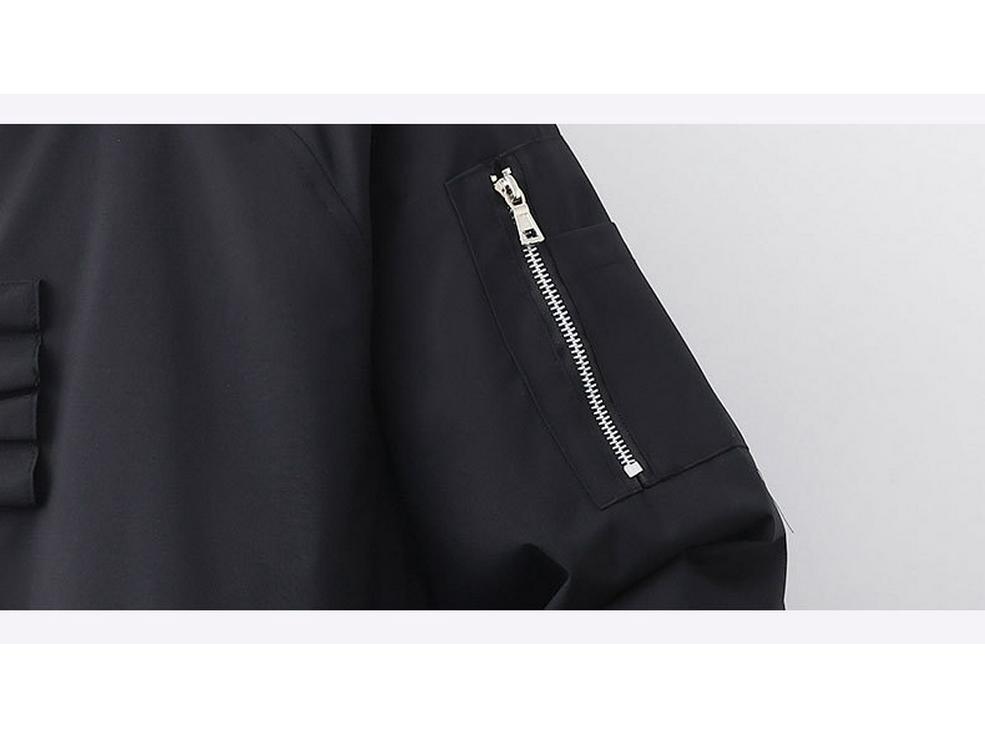 Herren Modische Lässige Pilot Jacke mit Baseballkragen für Herbst und Winter