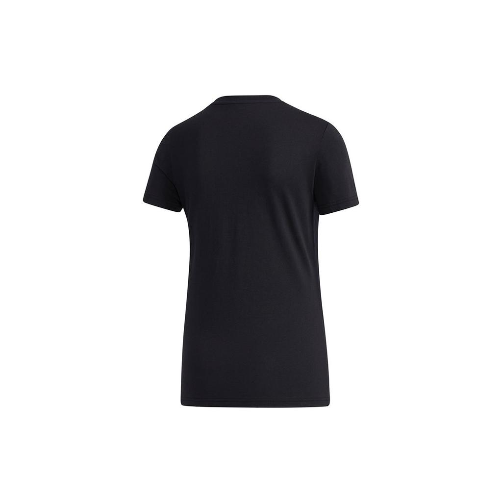 Adidas Neo Casual Running Printed Short Sleeve T-Shirt Women Tops Black GJ7933