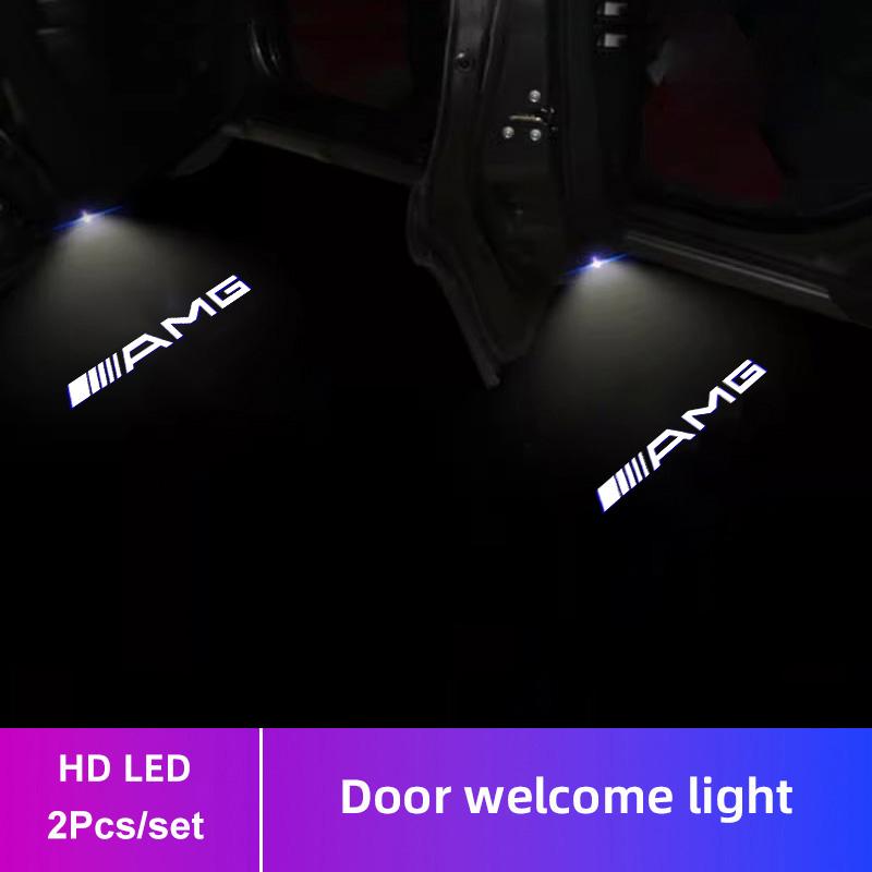 

2Pcs Car Door Welcome Lamp HD LED Emblem Projector Lights For Mercedes Benz AMG W204 W205 W203 W211 W212 W213 W201 Valve Cap