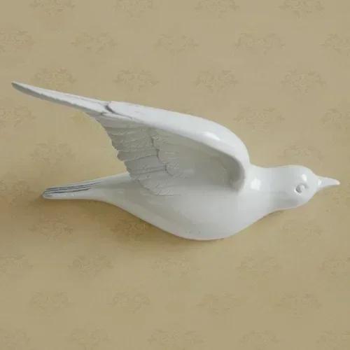1 Pcs 3D Wall Sticker Ornament Art European Resin Birds Wall Hanging Crafts Decoration Home Livingroom Sofa Beautiful Simple