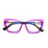 Blue Light Blocking Cat Eye Nearsighted Glasses For Women Spring Hinge TR90 Prescription Spectacles Diopter 0 -0.5 -0.75 To -6.0