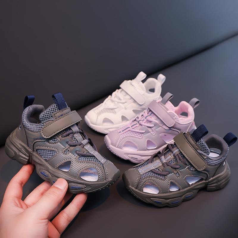Kinder Sportsandalen Ausgehöhltes Mesh Atmungsaktiv Studenten Laufschuhe Weiche Sohle 2025 Neue Jungen Mädchen Sneaker für Sommer