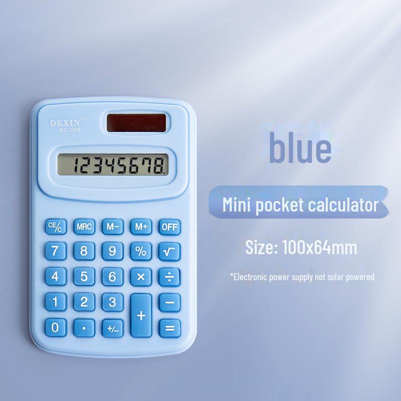 

Мини прозрачный калькулятор для конфет для школы или офиса New【KC888】Macaron-Blue