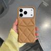 Xiaoxiangfeng rhombus card leather pattern is suitable for Apple 17Promax mobile phone case iPhone16 solid color 15/14/13
