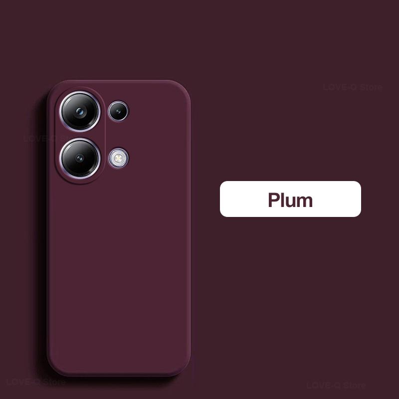 

Для Poco M6 PocoM6 Pro Чехол Жидкий Силиконовый Защитный Чехол для Объектива Камеры Чехлы для Телефонов Для Xiaomi Poco M6 M 6 Pro M6Pro PocoM6 Pro Мягкий Чехол Poco M6 Pro 4G сливовый