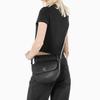 Calvin Klein Fashion Minimalist Metal Letter Stitched Flap Closure Shoulder Bag Women shoulder bag Space-Black DH3439-001