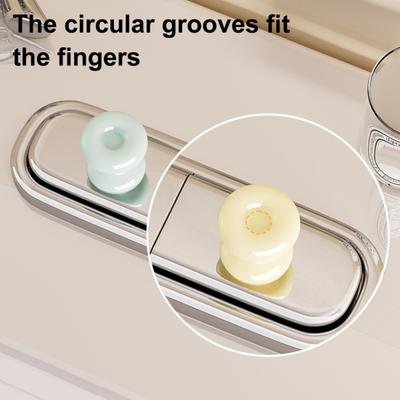 Yousheng 2Pcs Toilet Press Easy To Use Cleaning Tape Toilet Button Switch Donut Shape Toilet Press Switch Toilet Accessory