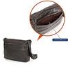 Doubles Crossbody Genuine Leather Shoulder A4 Black Men's Bag, Size, VWE-1926,