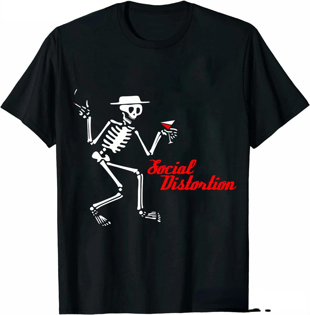 Men Clothing Social Distortion Winged Wheel TShirt Ball and Chain Mens Tshirt Street Hip Hop Style Tees Loose Tops Streetwear