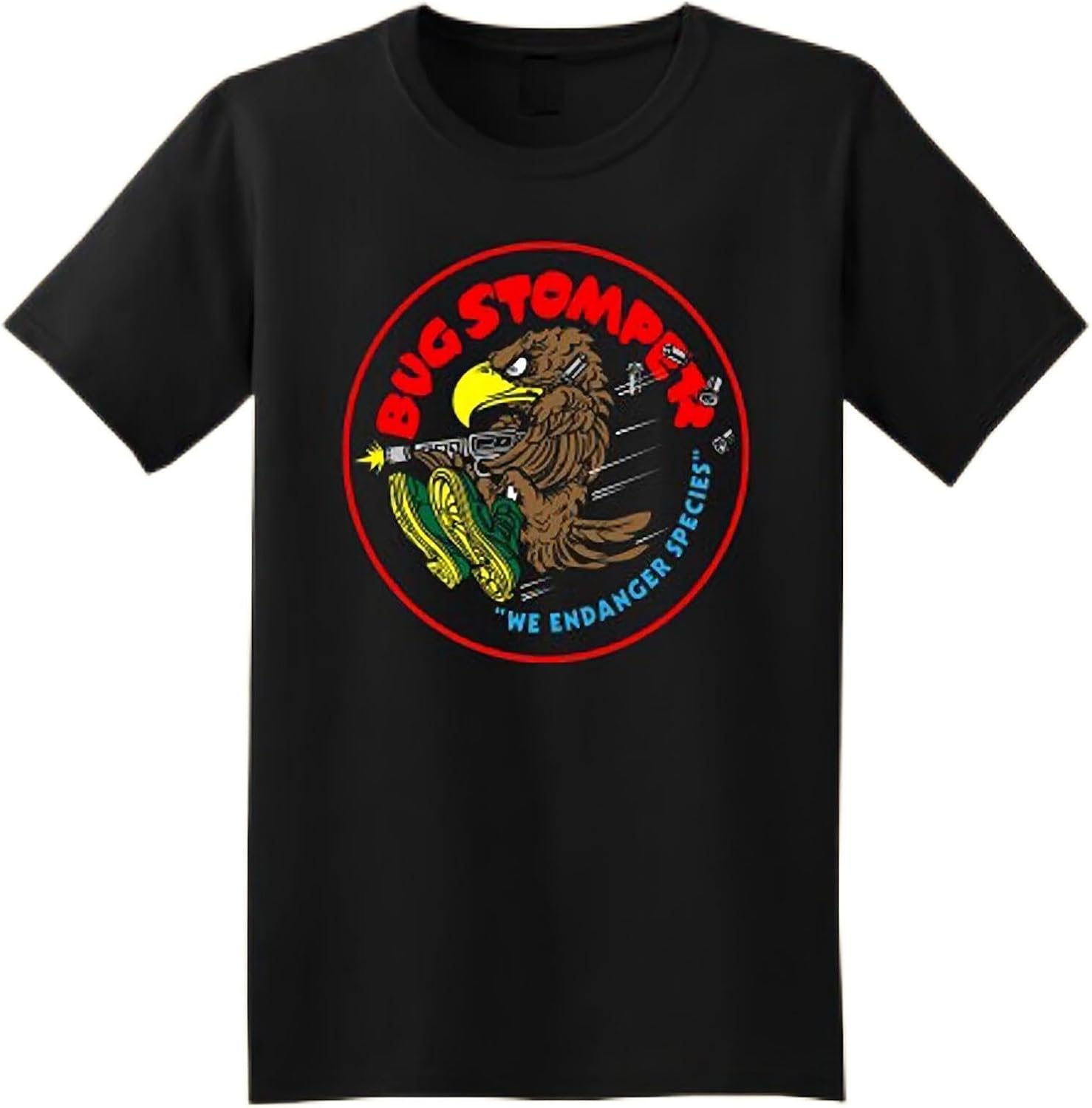 Aliens Bug Stomper We Endanger Species Men s Black T Shirt 3XL чёрный