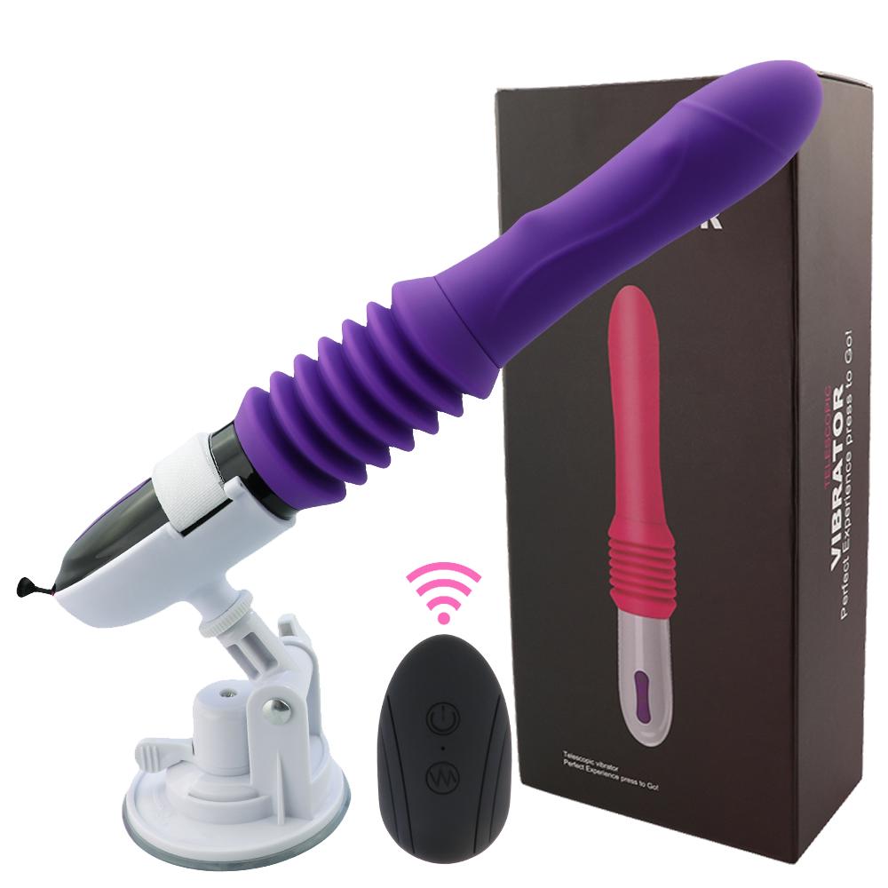 Thrusting Retractable Vaginal Toy Female Masturbation Sex Machine Telescopic Dildo Vibrator Automatic Up Down Massager G
