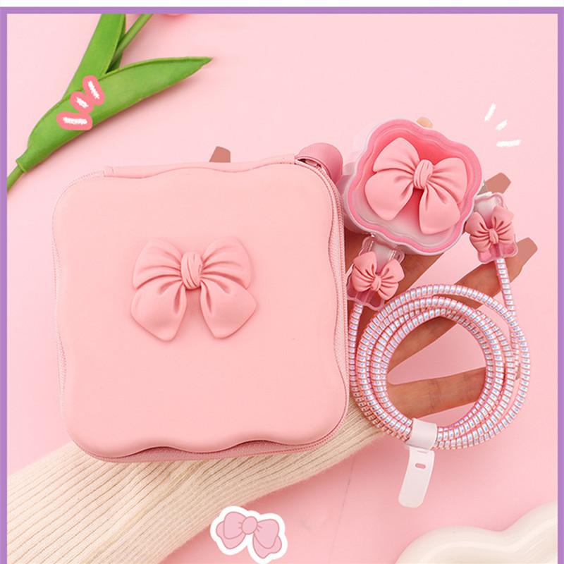 

Charger Protector Cable Organiser For iPhone 15 14 11 13 18W 20W Charging Protection Cover Data Cable Management Cord Winder Kit