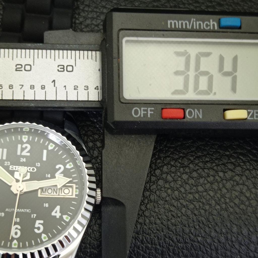 SEIKO 5 VINTAGE REFURBISHED AUTOMATIC 6309A JAPAN MENS BLACK WATCH a441598-1 Sk-a441598