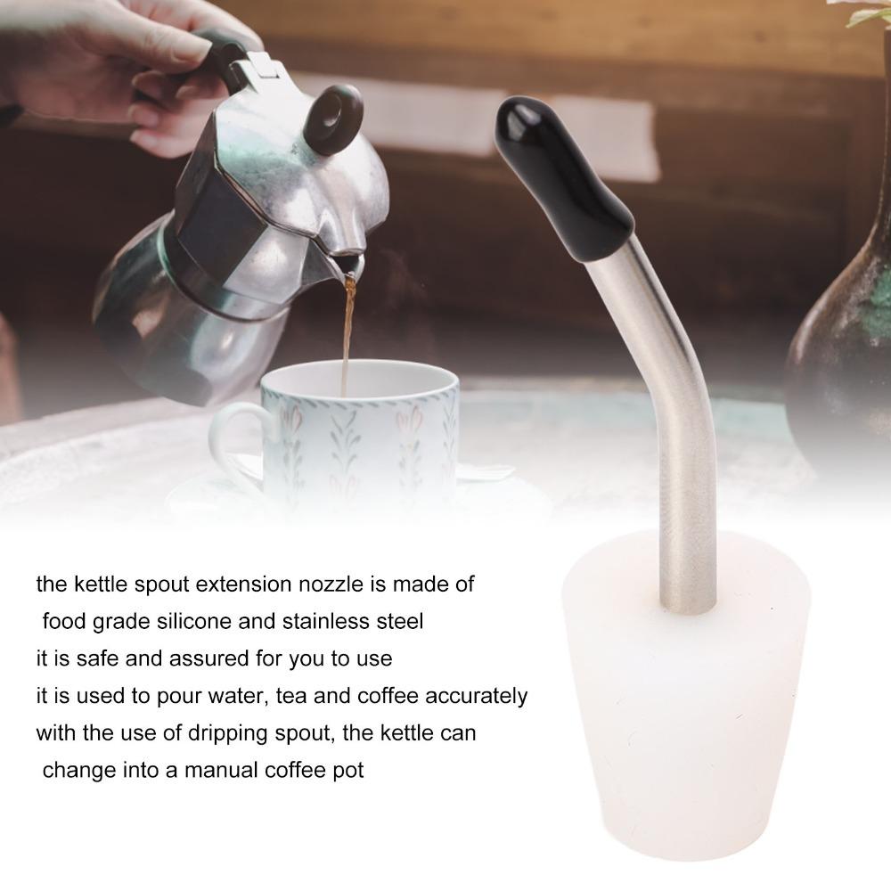Easy Pouring Kettle Spout Extension Stainless Steel, Silicone Pourer Spout  Hiking белый