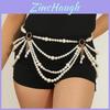 Multilayer Handcrafted Pearl Tassel Waist Chain For Summer Beach Wear