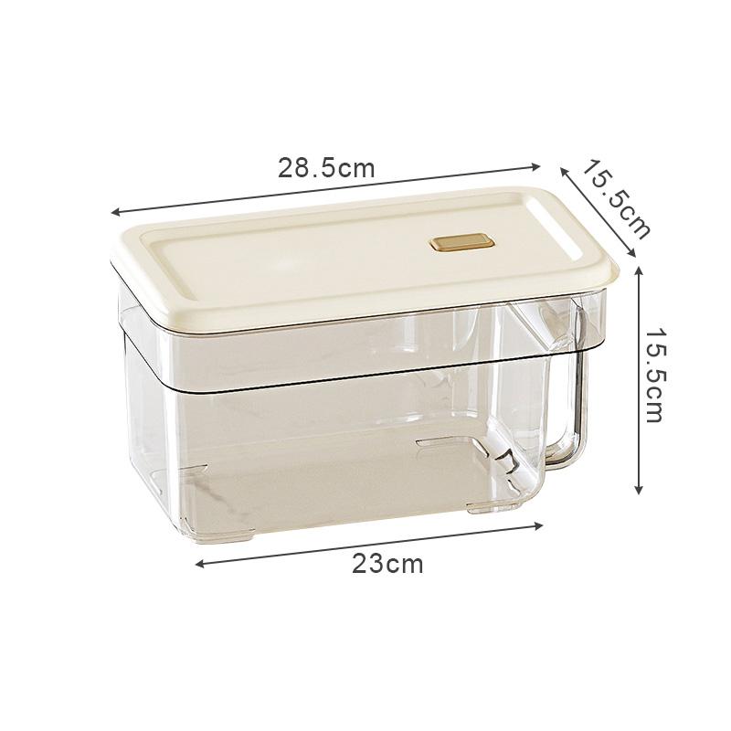 Ящик для хранения в холодильнике с ручкой герметичная коробка для хранения продуктов фруктов овощей дренажная корзина контейнеры для хранения в холодильнике органайзеры no drain box белый 1258₽