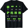 Funny Math Fraction Four Leaf Clover Teacher Unisex T-Shirt