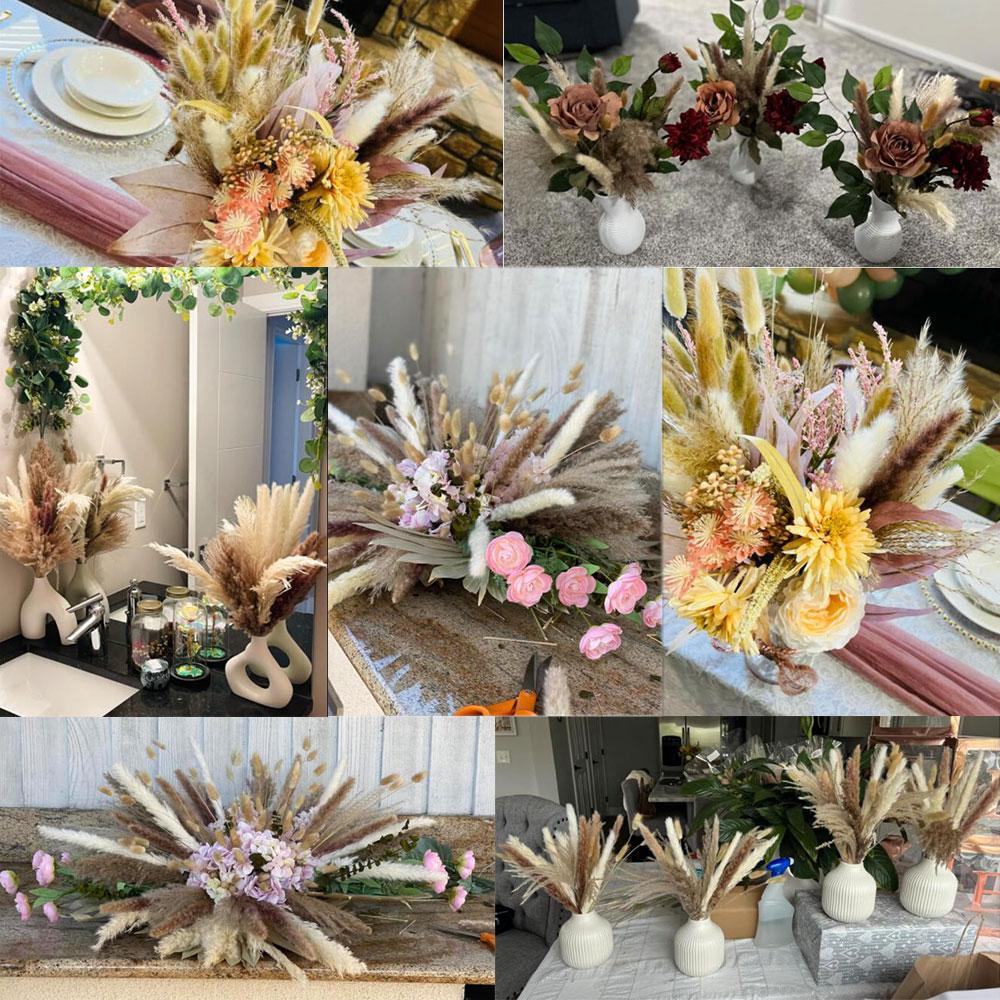 Qcdou Pampas Sechees Decoration, 120 Pièces Fleurs Sechees | FindTheDeal