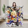 D-Dragons Ball Anime Flannel Blanket  Super Soft Throw Blanket for Home Decor Decorative Street Trend Bedspread Sofa Bed Cover