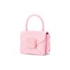New CHARLES&KEITH Polyurethane Portable One Shoulder Small Square Bag Medium Size Women's White/Light Pink/Green CK2-50151254