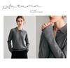 Women's 100% Pure Cashmere Polo Collar Sweater - Autumn/Winter Long Sleeve Loose Knitted Pullover