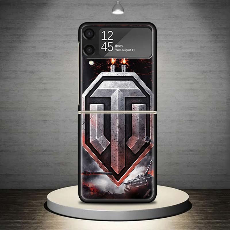 World of Tanks Phone Case For Samsung Galaxy Z Flip 7 6 5 4 3 5G Shockproof Cover Z Flip7 Flip6 ZFlip5 Flip3 Flip4 Luxury Shell