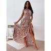 Tooxika Summer New Floral Backless Printed Dress Sleeveless Bohemian Long Dresses For Women
