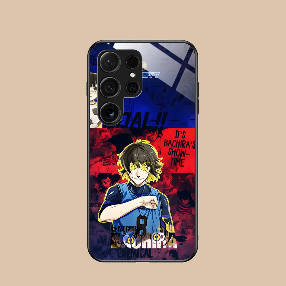 

Blue Lock Bachira Meguru Phone Case for Samsung Galaxy S26 S25 S24 S23 S22 S21 S20 Note20 Plus FE Ultra Glass Colorful Cover Galaxy Note20 Ultra