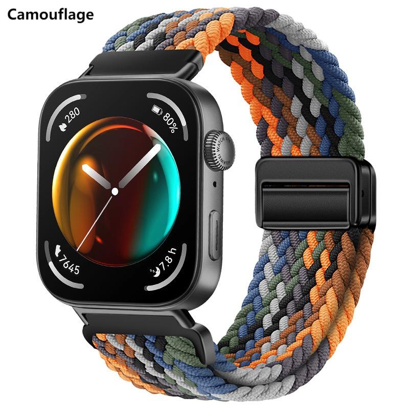 Nylonvevd rem for Huawei Watch Fit 4 4Pro Klokkearmbånd Erstatning for Huawei Watch Fit 4Pro Fit 4 3 Sport Klokkereim Bånd