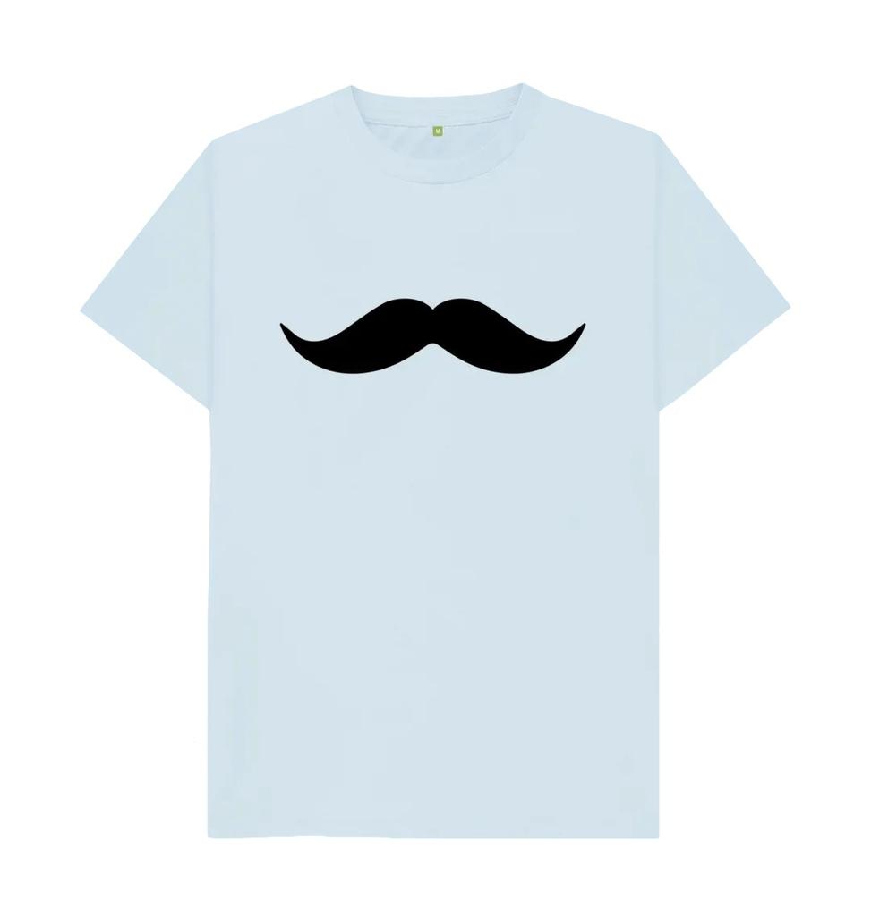 TRENDY T SHIRT SIMPLE MOUSTACHE SHAPE Minimalist Trendy Printed T-Shirt Casual Loose and Fashionable T-Shirt