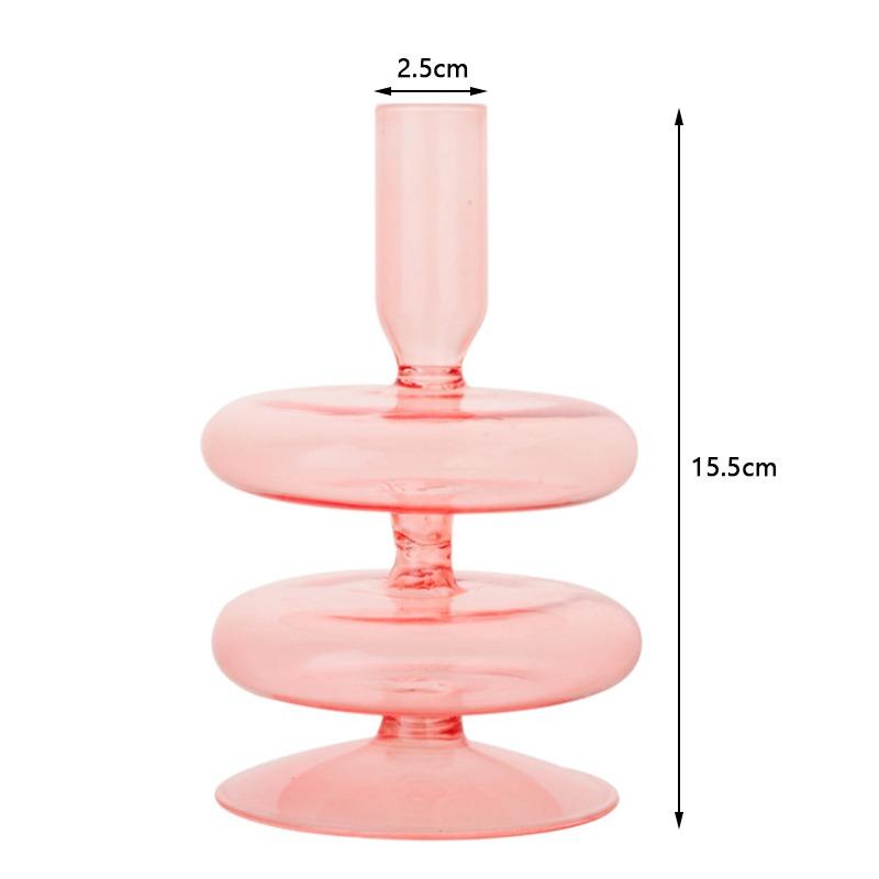 

1 шт. Стеклянный подсвечник для свадебных украшений, романтический подсвечник, скандинавские подставки для свечей, стеклянные подсвечники 15