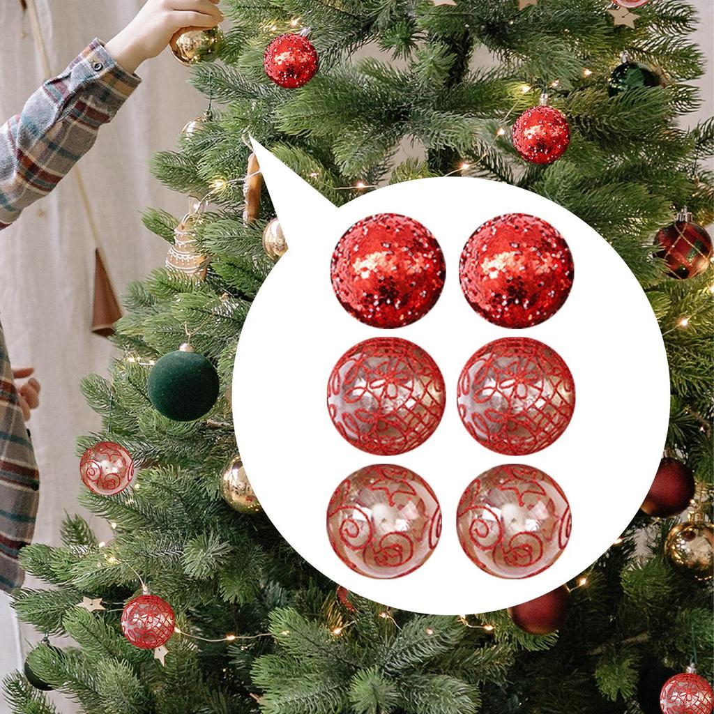 Shatterproof Christmas Ornaments Decorative Set Christmas Tree Decorations Ornament Set For Window Wall Home Cafe Hotel Mall