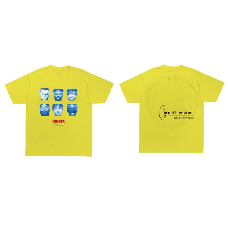 

GINGER T Shirt Men All-American Boyband Brockhampton T-Shirts Cotton Tee Shirt Take The Odd I Ll Keep Dreaming Letter Print Tees 4XL