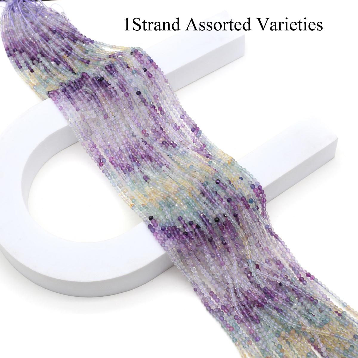 1 нить граненые бусины из флюорита из натурального камня 2 мм 3 мм бусины из флюорита — фото 9