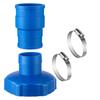 Skimmer Hose Adapter Kit 1 1/2inch Pool Vacuum Adapter Rubber Hose Connector with 4 Stainless Steel Clamps Vacuum